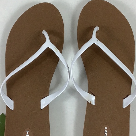 Okabashi ‎Shoreline Flip Flops Size 11 Toffee White - Picture 2 of 5